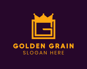 Golden Crown Letter G logo design