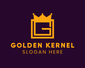 Golden Crown Letter G logo design