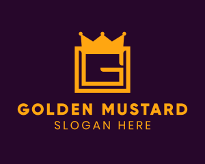 Golden Crown Letter G logo design