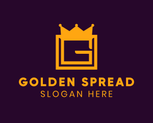 Golden Crown Letter G logo design