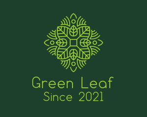 Green Spring Leaf logo design