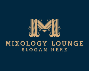 Art Deco Boutique Letter M logo design