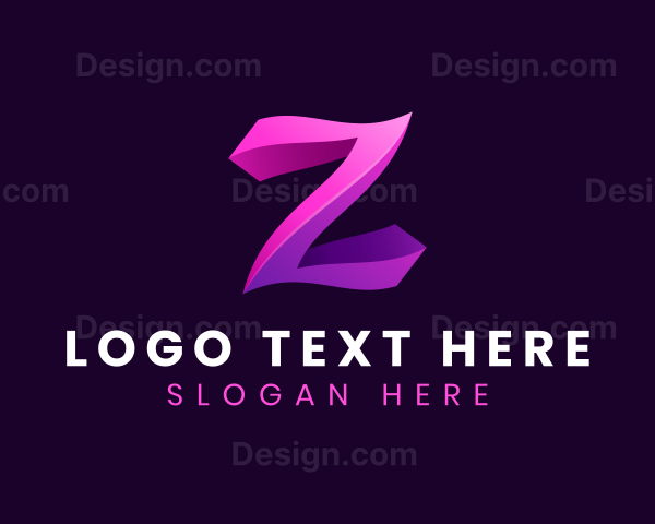 3D Creative Abstract Letter Z Logo