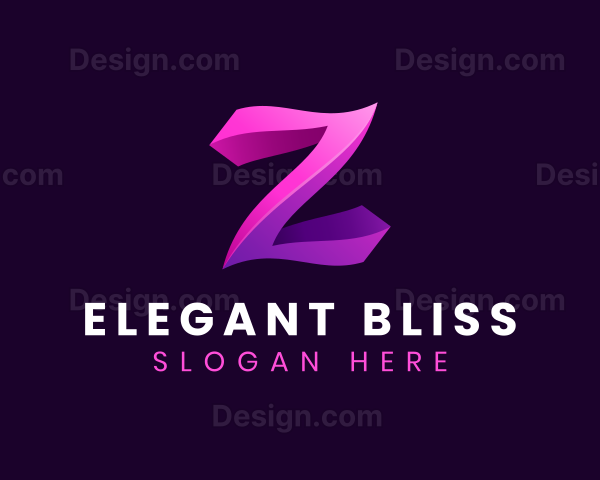 3D Creative Abstract Letter Z Logo