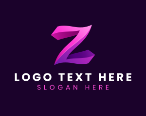 3D Creative Abstract Letter Z logo