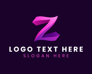 3D Creative Abstract Letter Z Logo