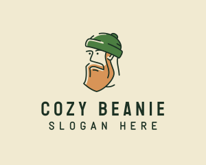 Hipster Man Beard logo design