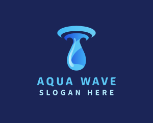 Liquid Water Drop logo design