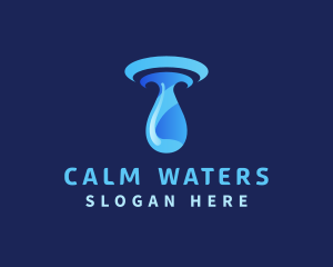 Liquid Water Drop logo design