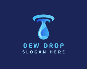 Liquid Water Drop logo design