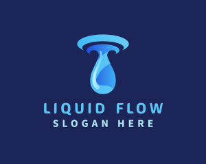 Liquid Water Drop logo design