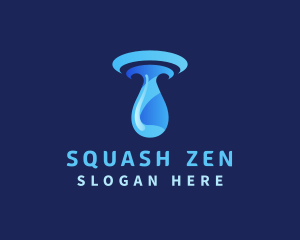 Liquid Water Drop logo design