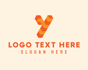 Orange Playful Letter Y  logo