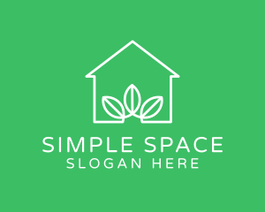 Minimalist Eco House logo design