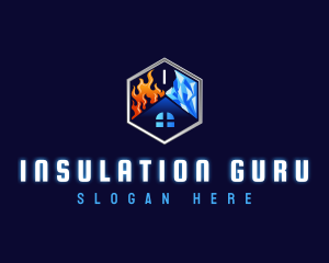 Heating Cooling HVAC logo design