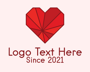 Geometric Ruby Heart  logo