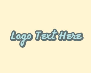 Retro Script Business logo