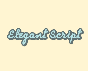 Retro Script Business logo design