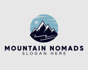 Mountain Peak Star logo design