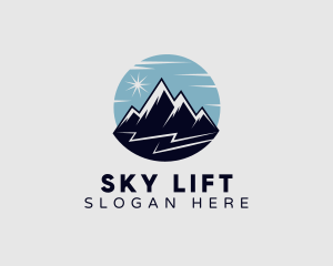 Mountain Peak Star logo design