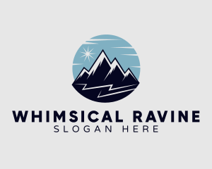 Mountain Peak Star logo design