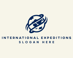 Globe Map Exploration logo design