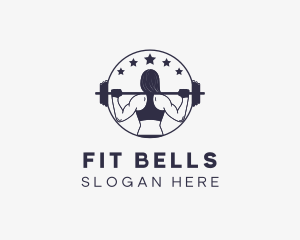 Woman Fitness Gym logo design