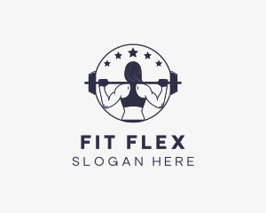 Woman Fitness Gym logo design