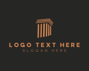 Modern Column Pillar Building logo