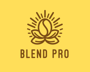 Bright Cafe Coffee Bean logo design