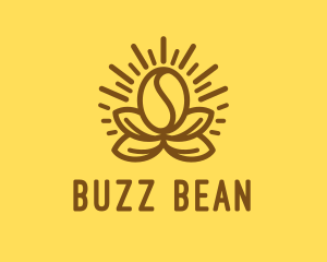 Bright Cafe Coffee Bean logo design