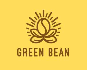 Bright Cafe Coffee Bean logo design