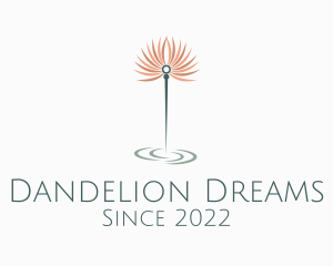 Dandelion Acupuncture Needle  logo design