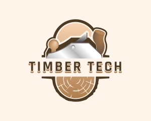 Log Timber Planer logo design