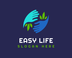 Community Hand Eco logo design