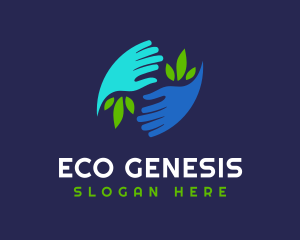 Community Hand Eco logo design