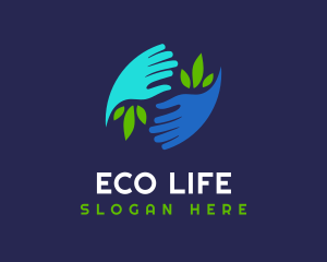 Community Hand Eco logo design