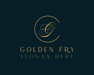 Golden Bridal Beauty  logo design