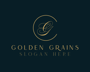 Golden Bridal Beauty  logo design