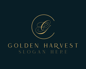 Golden Bridal Beauty  logo design