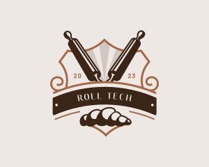 Baking Bakery Rolling Pin logo design