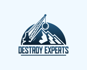 Wrecking Ball Demolition Mining logo design