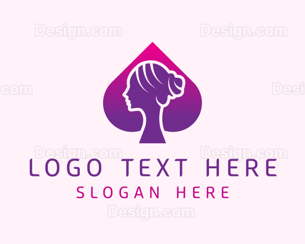 Purple Hair Spade Logo