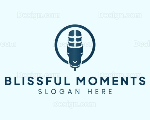 Podcast Microphone Record Logo