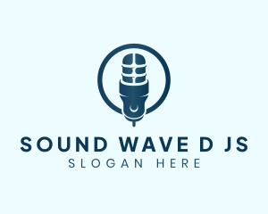 Podcast Microphone Record logo design