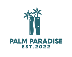 Palm Tree Door  logo design