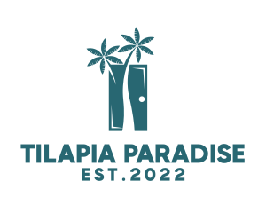 Palm Tree Door  logo design