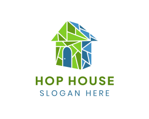 Mosaic House Structure logo design