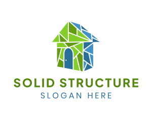 Mosaic House Structure logo design