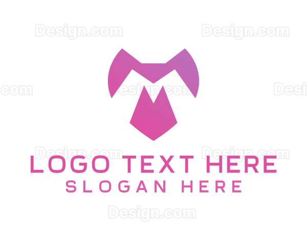 Negative Space Shield Letter MT Logo